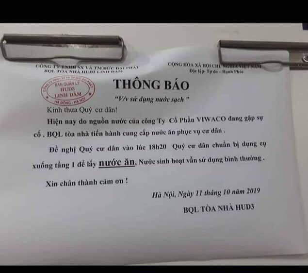 dung de vu nuoc sach co mui la khien dan hoang mang nhu vu rang dong