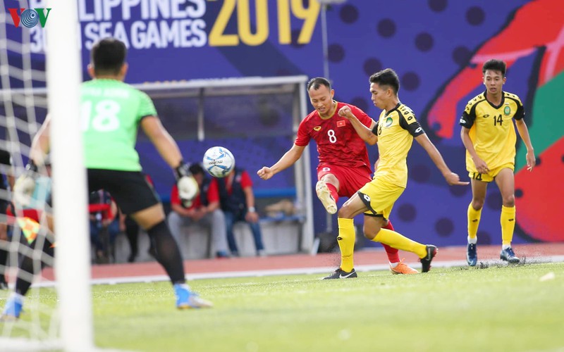 can canh u22 viet nam 6 0 brunei thay park khoi dau sea games nhu mo