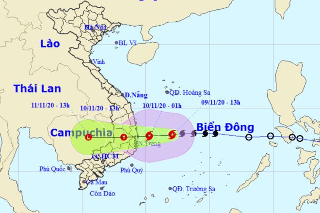 Bão số 12 tăng cấp, đi vào đất liền Bình Định - Ninh Thuận trong ngày mai - 1