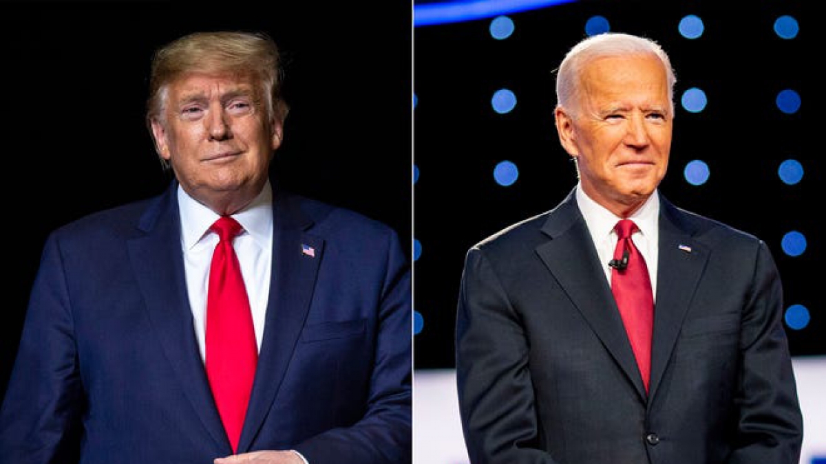 Tổng thống Mỹ Donald Trump v&agrave; &ocirc;ng Joe Biden. Ảnh: Reuters