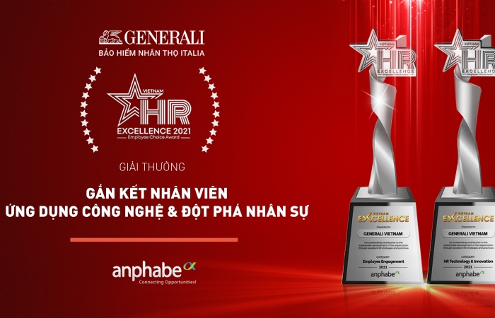 Generali được vinh danh doanh nghiệp xuất sắc trong“Gắn kết nhân viên” và “Ứng dụng công nghệ và đột phá nhân sự”