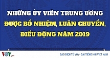 Những Ủy viên Trung ương được bổ nhiệm, luân chuyển, điều động năm 2019