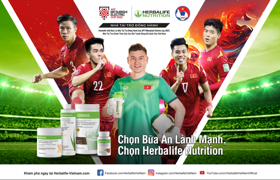 Herbalife Nutrition trở thành nhà tài trợ đồng hành của AFF Mitsubishi Electric Cup lần thứ Hai liên tiếp