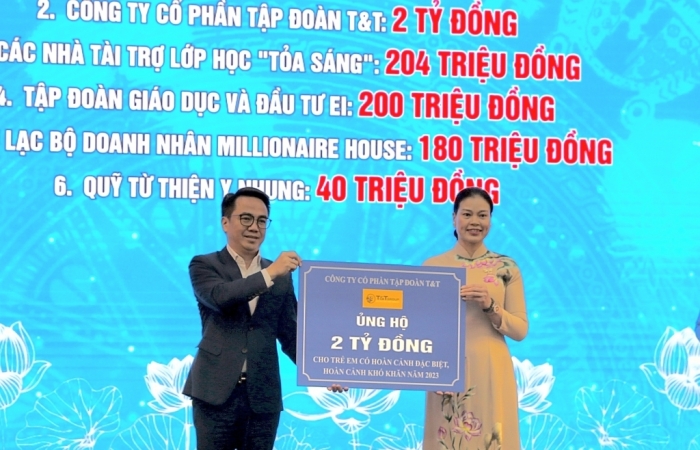 T&T Group ủng hộ 2 tỷ đồng hỗ trợ trẻ em có hoàn cảnh khó khăn