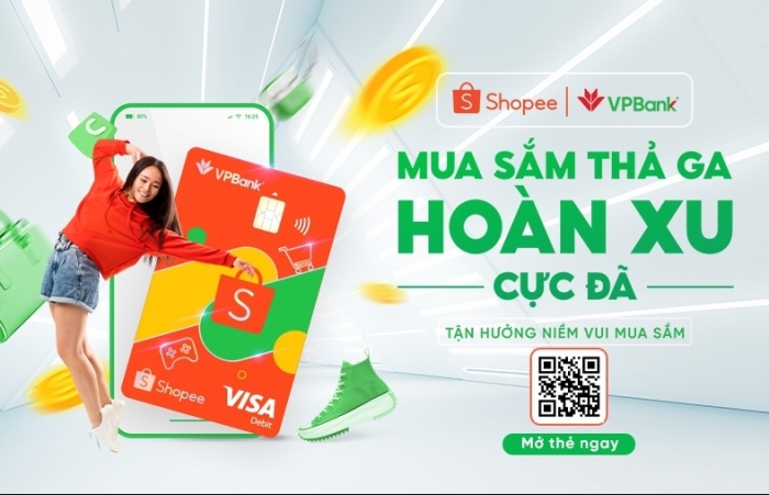 Ra mắt thẻ ghi nợ quốc tế VPBank Shopee, hoàn Shopee xu lên tới 4%