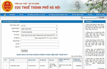 Cách tra cứu thông tin hộ kinh doanh nộp thuế theo phương pháp khoán