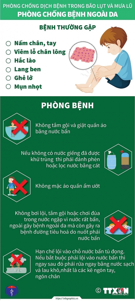 Bộ Y tế hướng dẫn biện pháp phòng tránh bệnh tật mùa mưa lũ