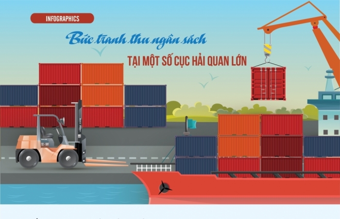 Infographics: Bức tranh thu ngân sách tại một số cục hải quan tỉnh, thành phố