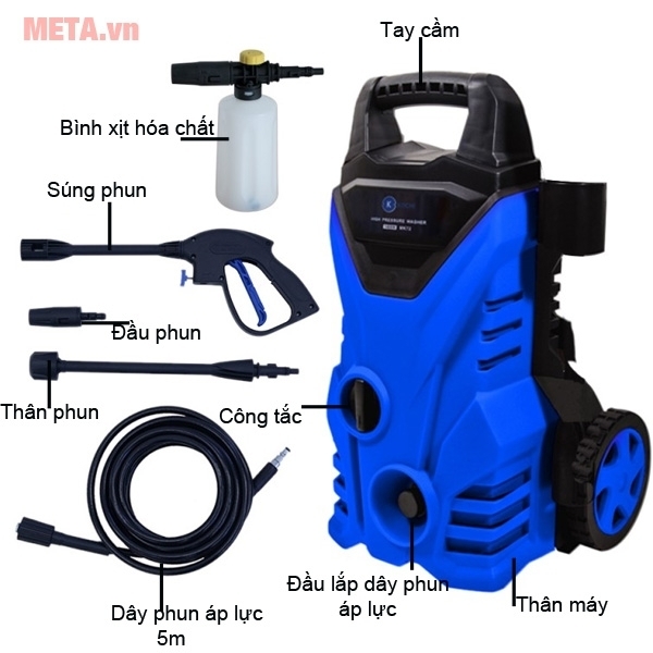 Máy xịt rửa xe phù hợp phân loại vào nhóm 8424