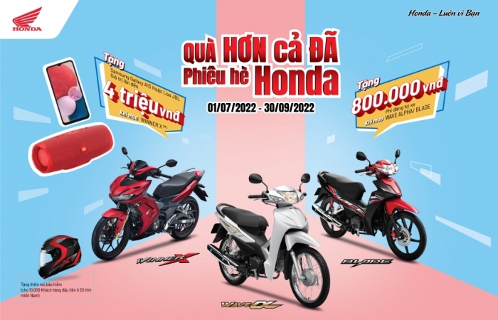 Honda Việt Nam khuyến mại tặng quà khách hàng mua xe máy