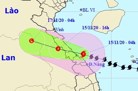 Bão đi vào Quảng Bình, Hà Tĩnh và suy yếu thành áp thấp nhiệt đới