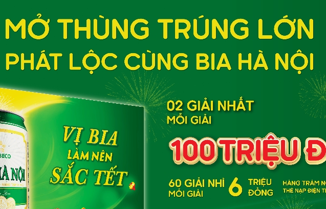 Đón năm mới Tài Lộc khởi sắc với hai chương trình khuyến mại lớn nhất trong năm của Bia Hà Nội Tết 2022