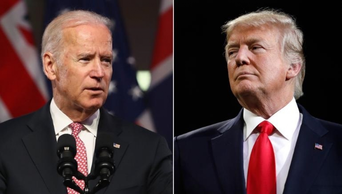 Hai ứng vi&ecirc;n Tổng thống Mỹ Biden v&agrave; Trump. Ảnh: CNN